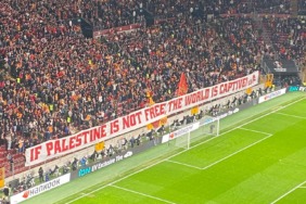 Galatasaray taraftarlarından, Filistin’e destekleri için Celtic taraftarlarına teşekkür pankartı
